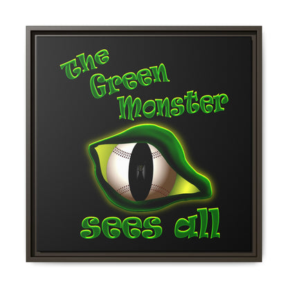green monster - framed canvas art (black)
