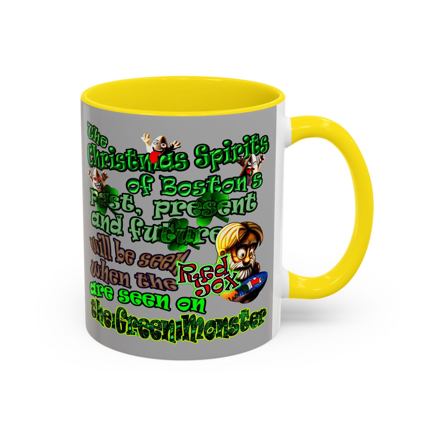 christmas spirits of boston - Accent Mug (light grey)