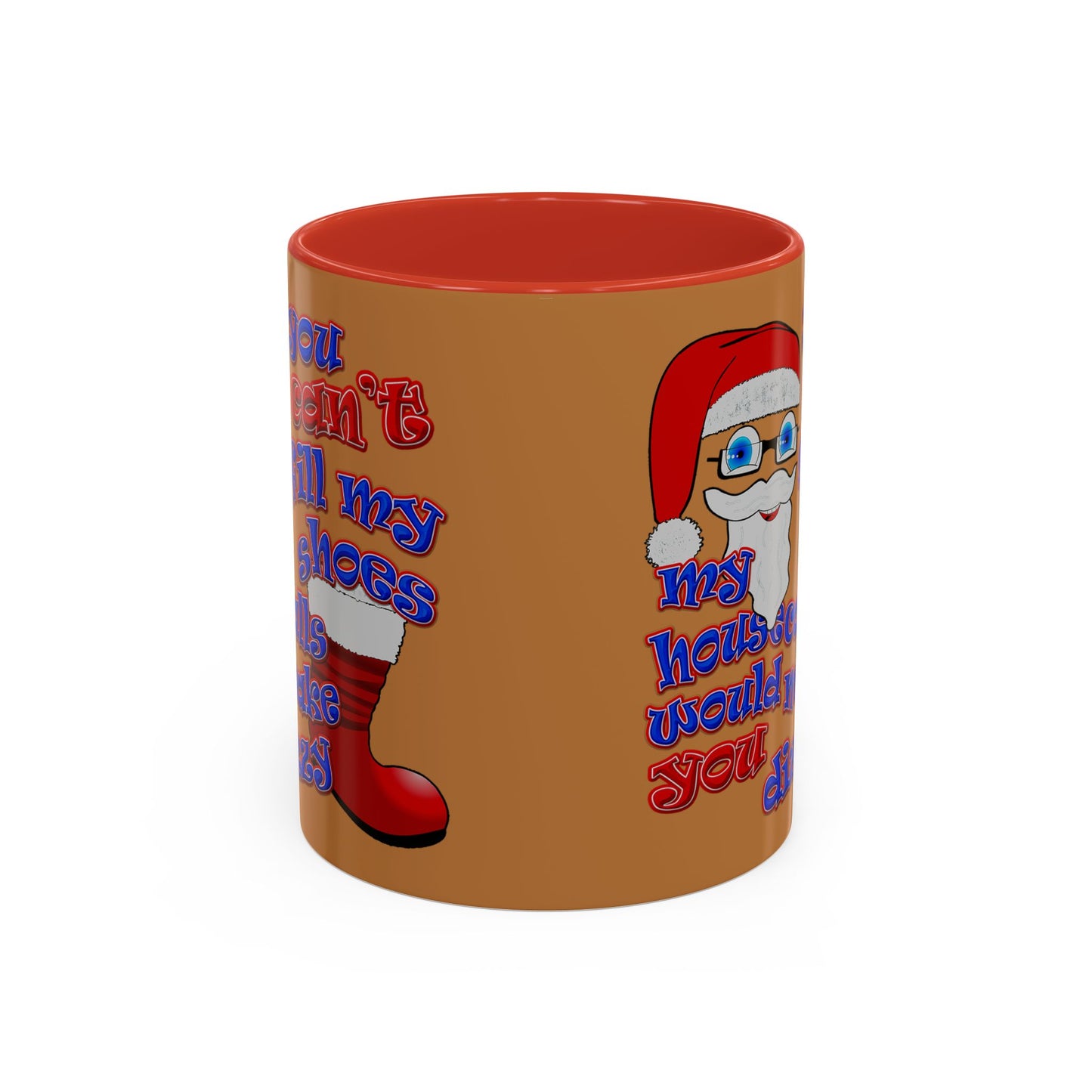 santa's shoes - Accent Mug (light brown)