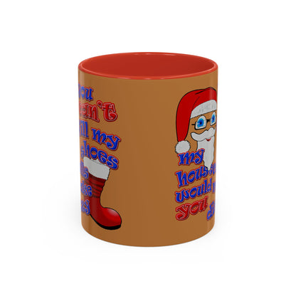 santa's shoes - Accent Mug (light brown)