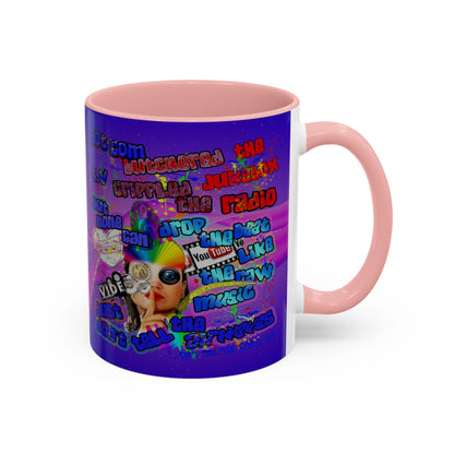 drop the beat - Accent Mug (purple-pink wave)