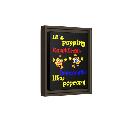 popping like popcorn - framed canvas art (black)