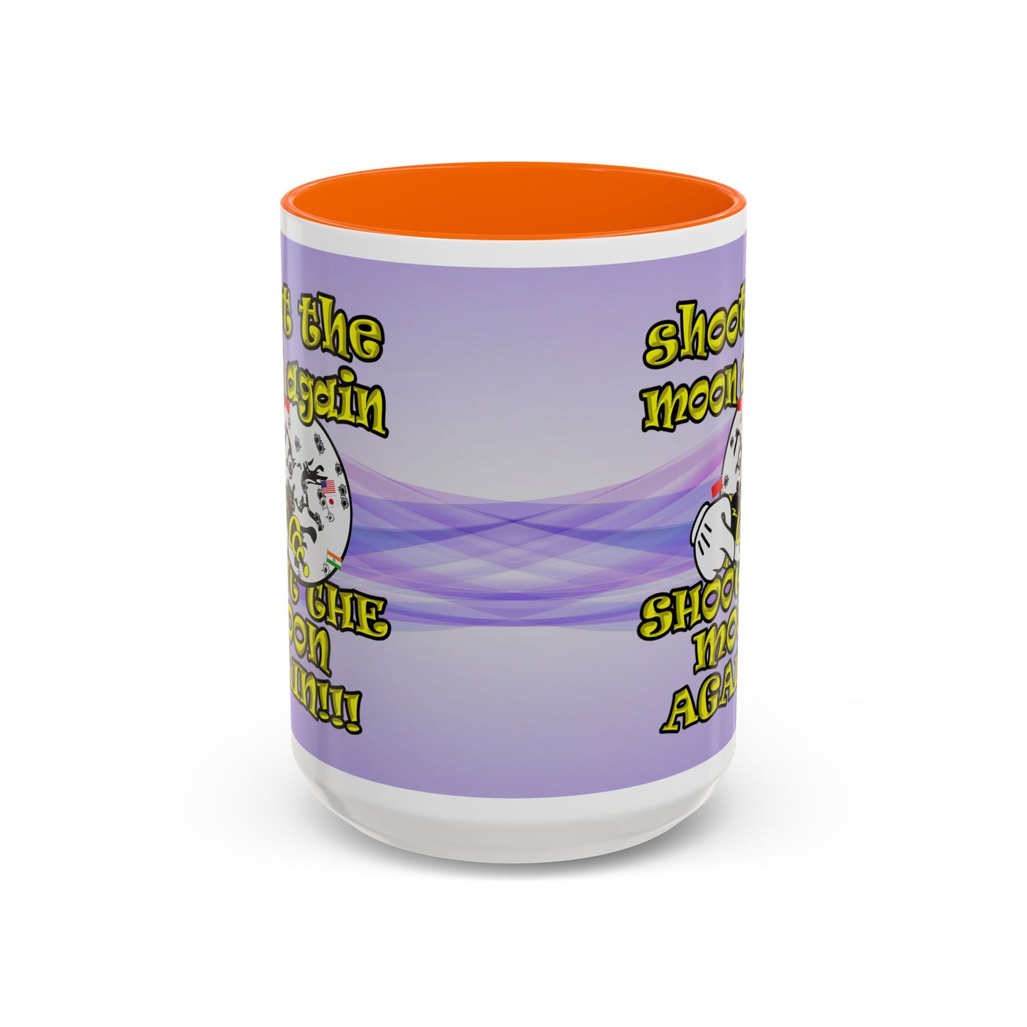 shoot the moon again - Accent Mug (light blue-pink wave)