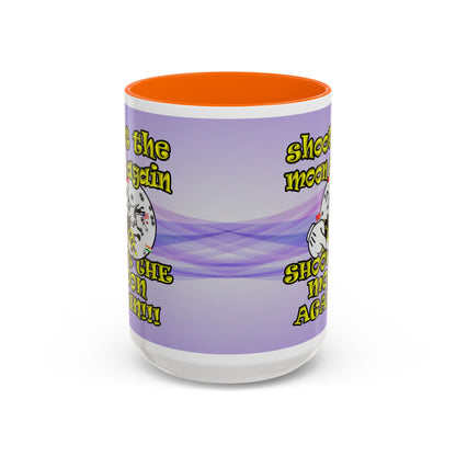 shoot the moon again - Accent Mug (light blue-pink wave)