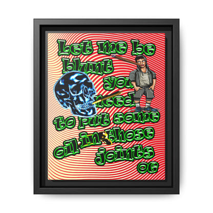 og - framed canvas art (yellow-orange wave)