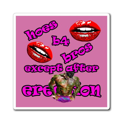 hoes b4 bros - Magnets - (light pink)