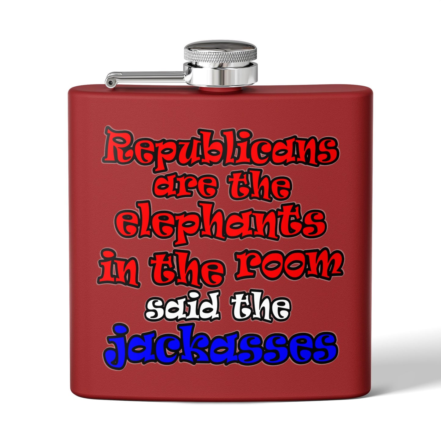donkeys and elephants - Stainless Steel Flask
