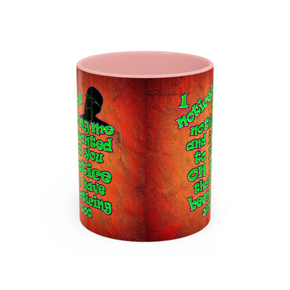 noticed you noticing - Accent Mug (burnt orange)