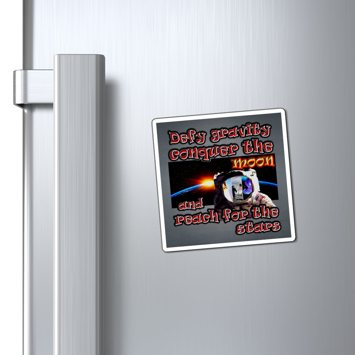 defy conquer reach - Magnets - (grey-light grey)