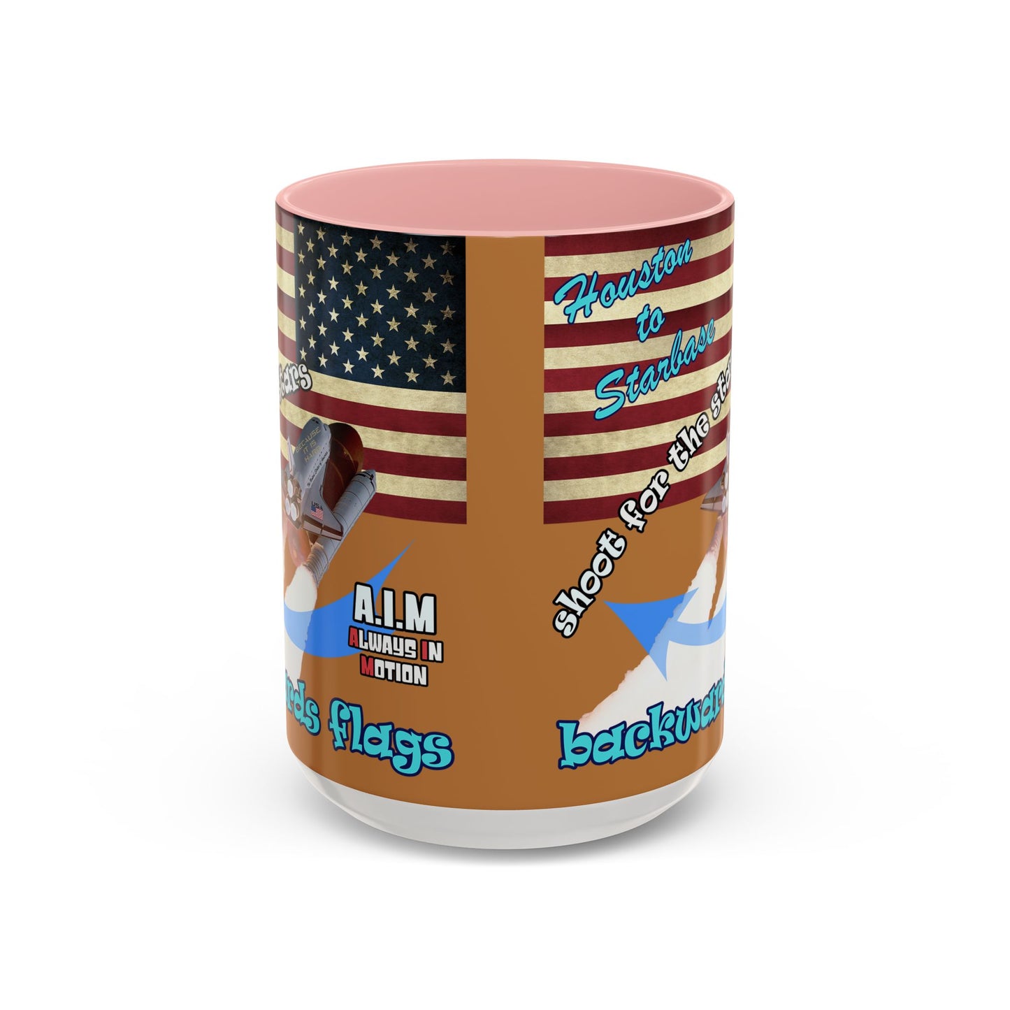 shoot for the stars - Accent Mug (light brown)