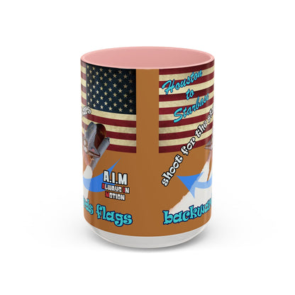 shoot for the stars - Accent Mug (light brown)
