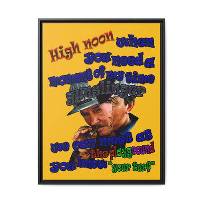 high noon - framed canvas art (yellow)