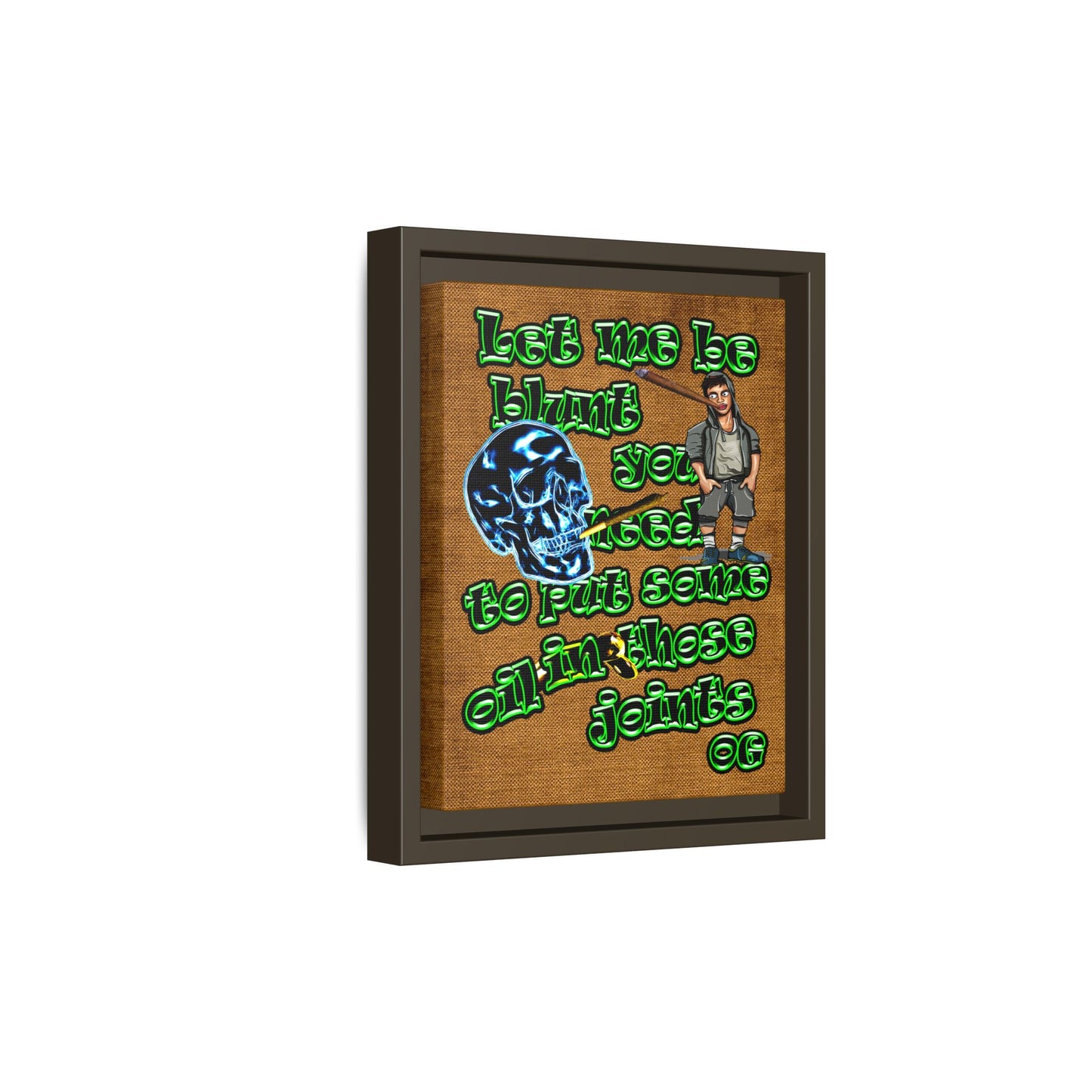 og - framed canvas art (brown papyrus)