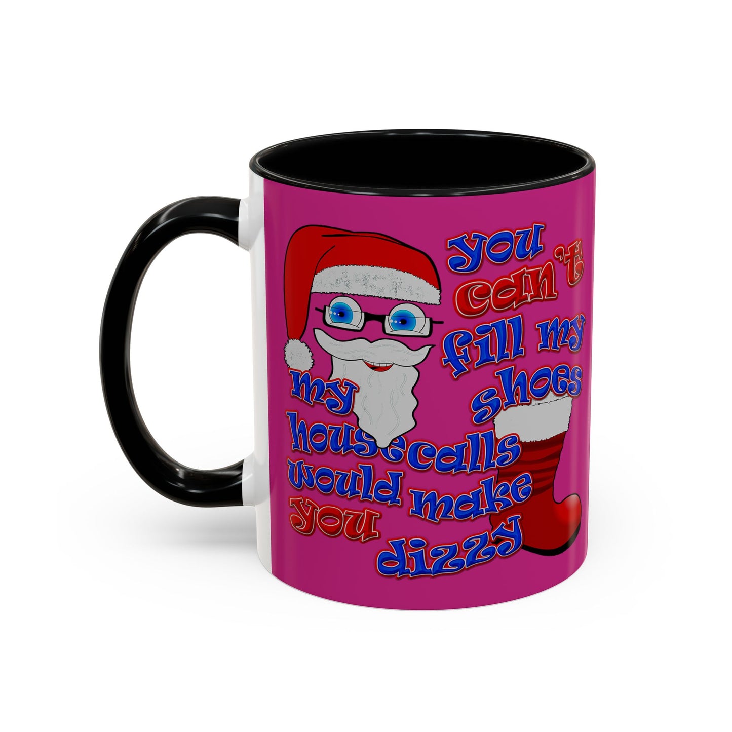 santa's shoes - Accent Mug (pink)