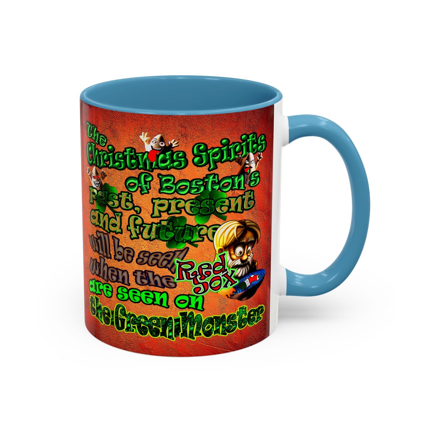 christmas spirits of boston - Accent Mug (burnt orange)