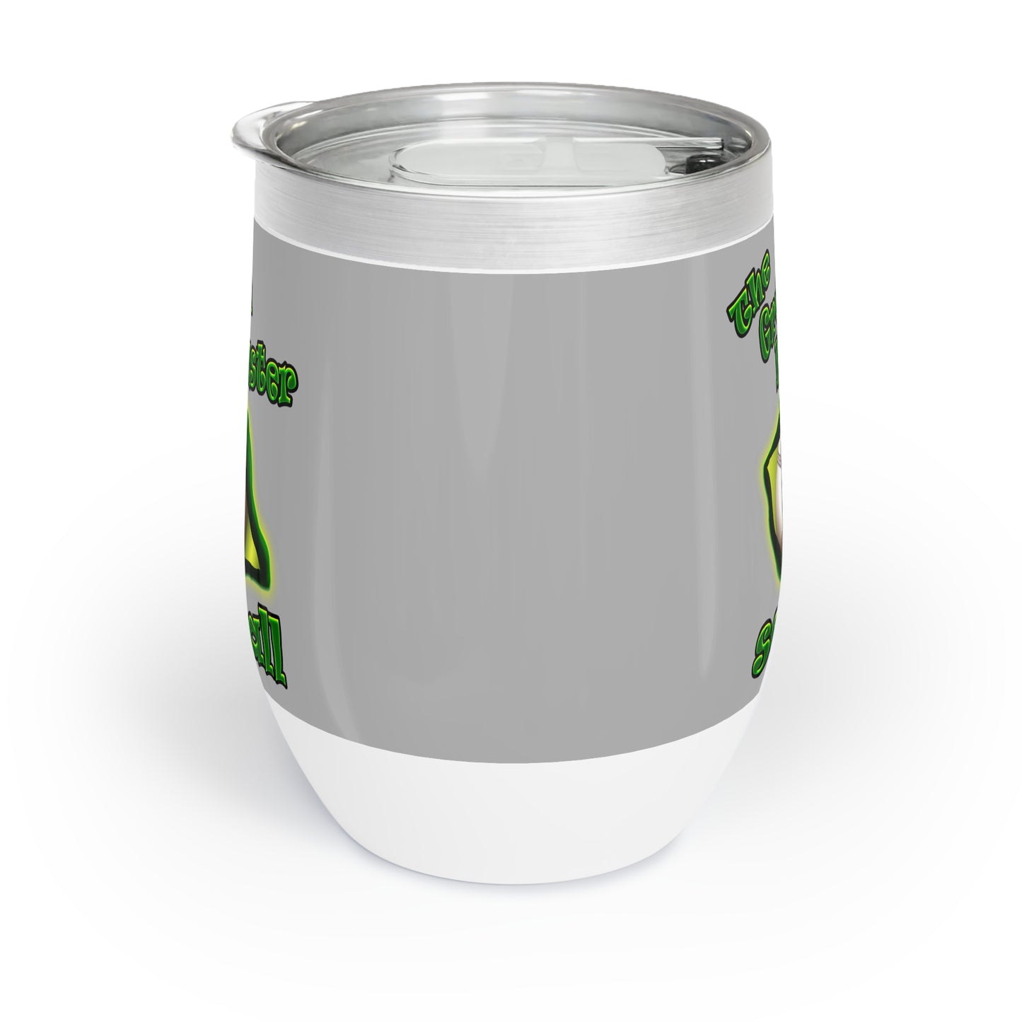 green monster - Chill Wine Tumbler (light grey)