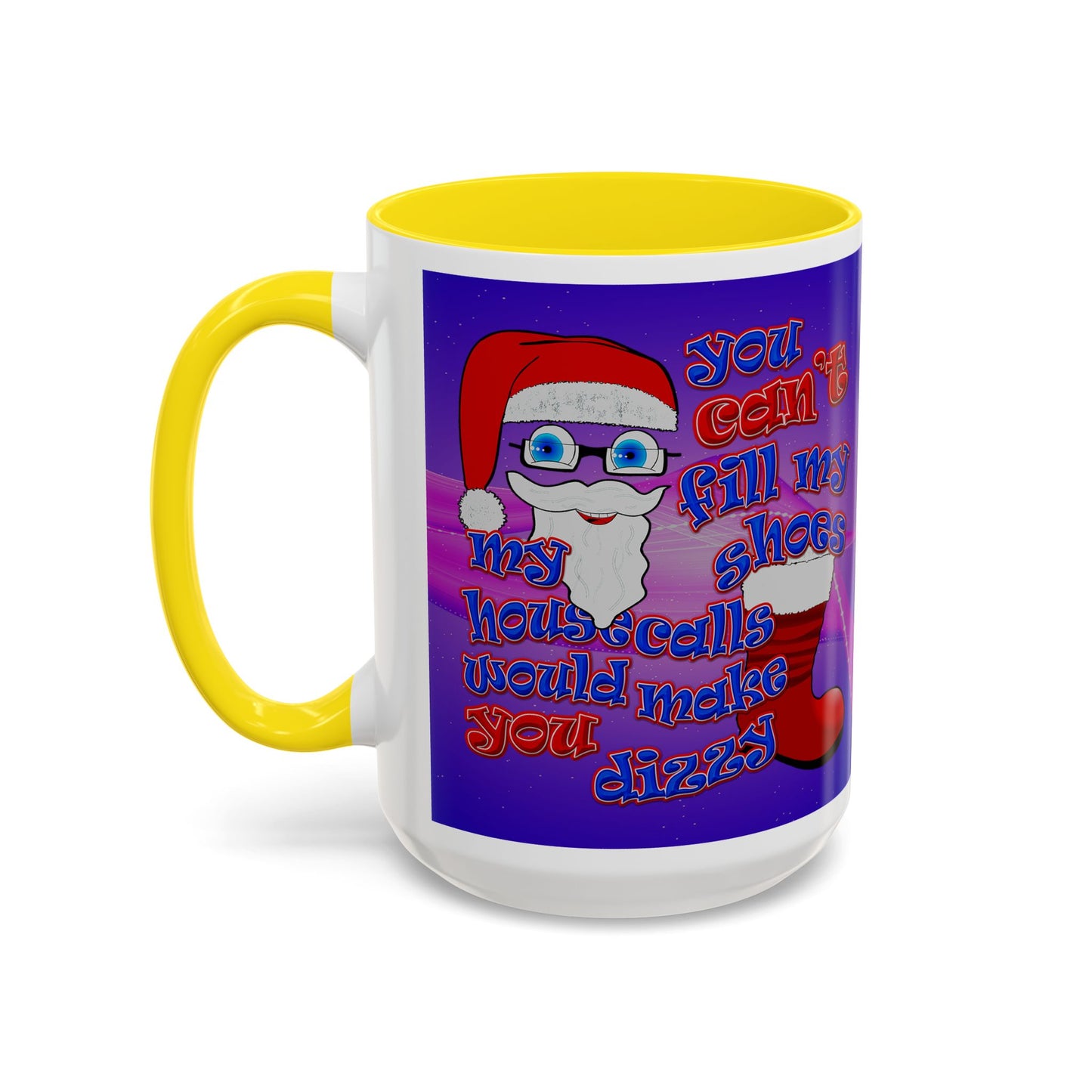 santa's shoes - Accent Mug (purple-pink wave)