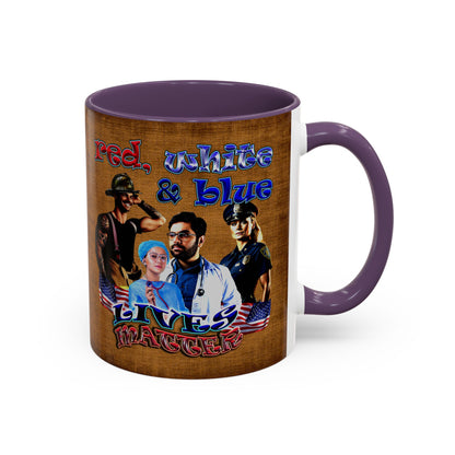rw&b lives matter - Accent Mug (brown papyrus)