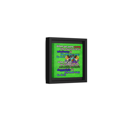 doggystyle - framed canvas art (green turf)