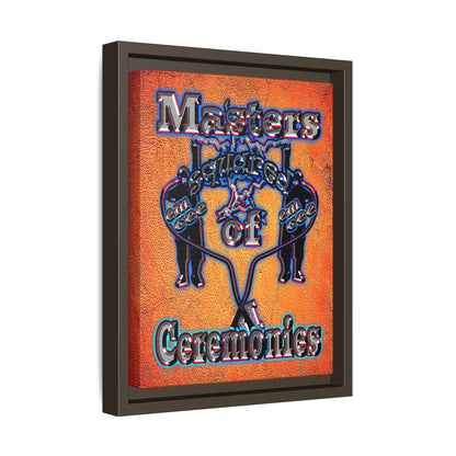 em cee squared - framed canvas art (burnt orange)