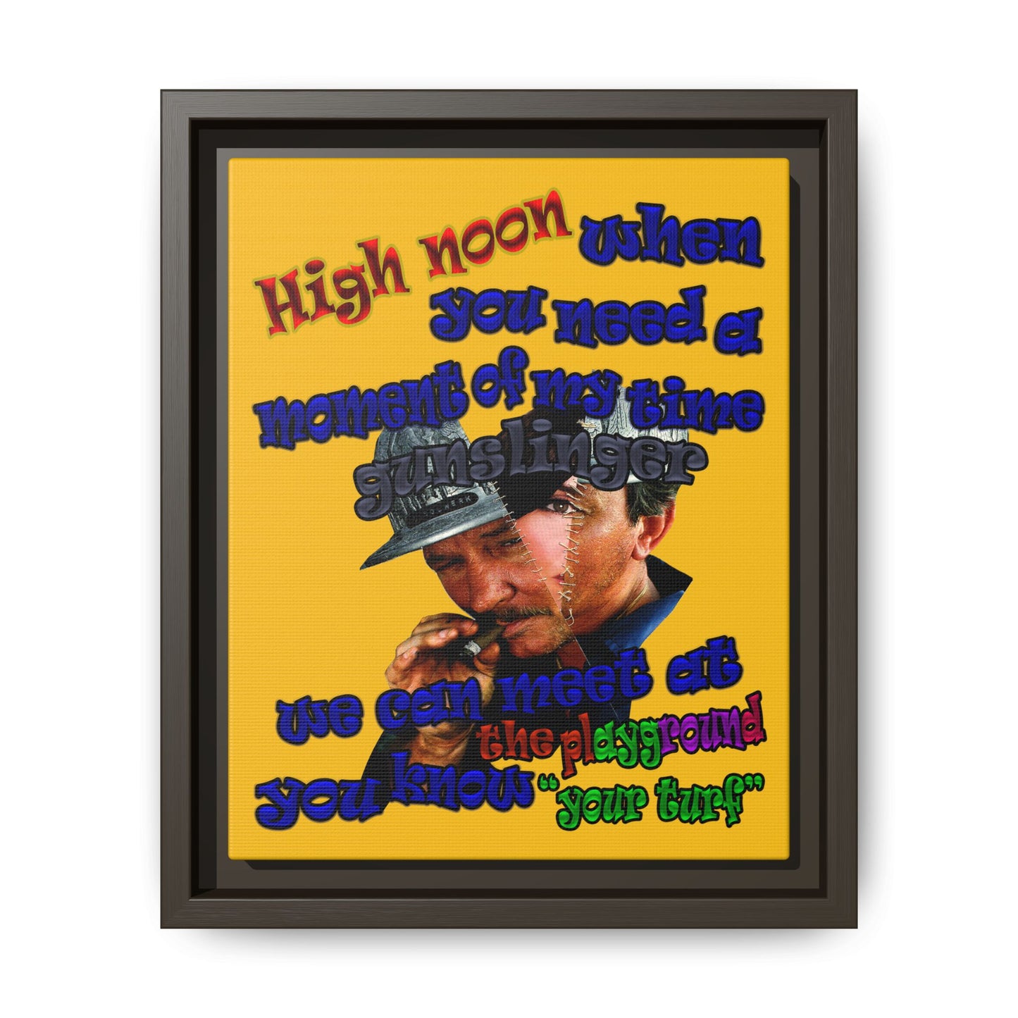 high noon - framed canvas art (yellow)