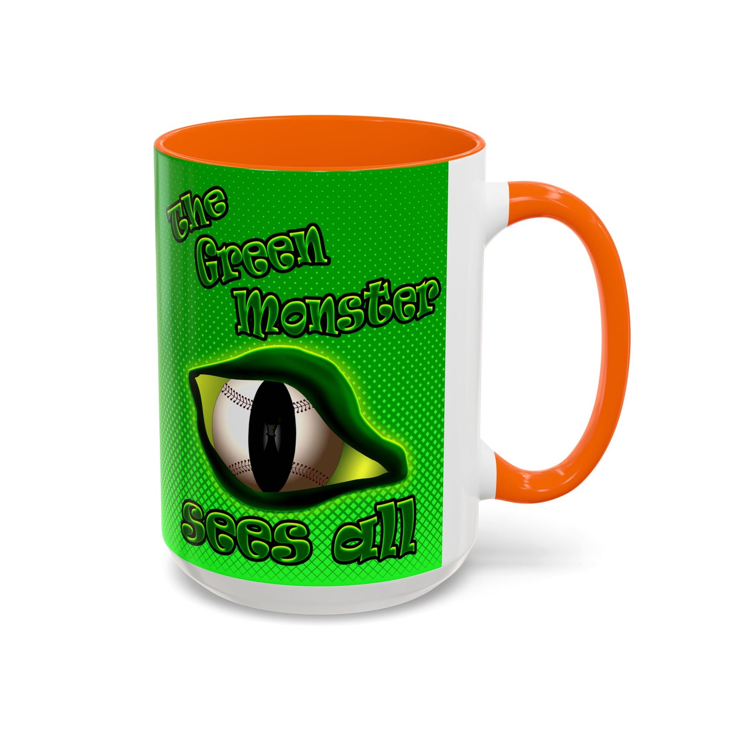 green monster - Accent Mug (logo green)