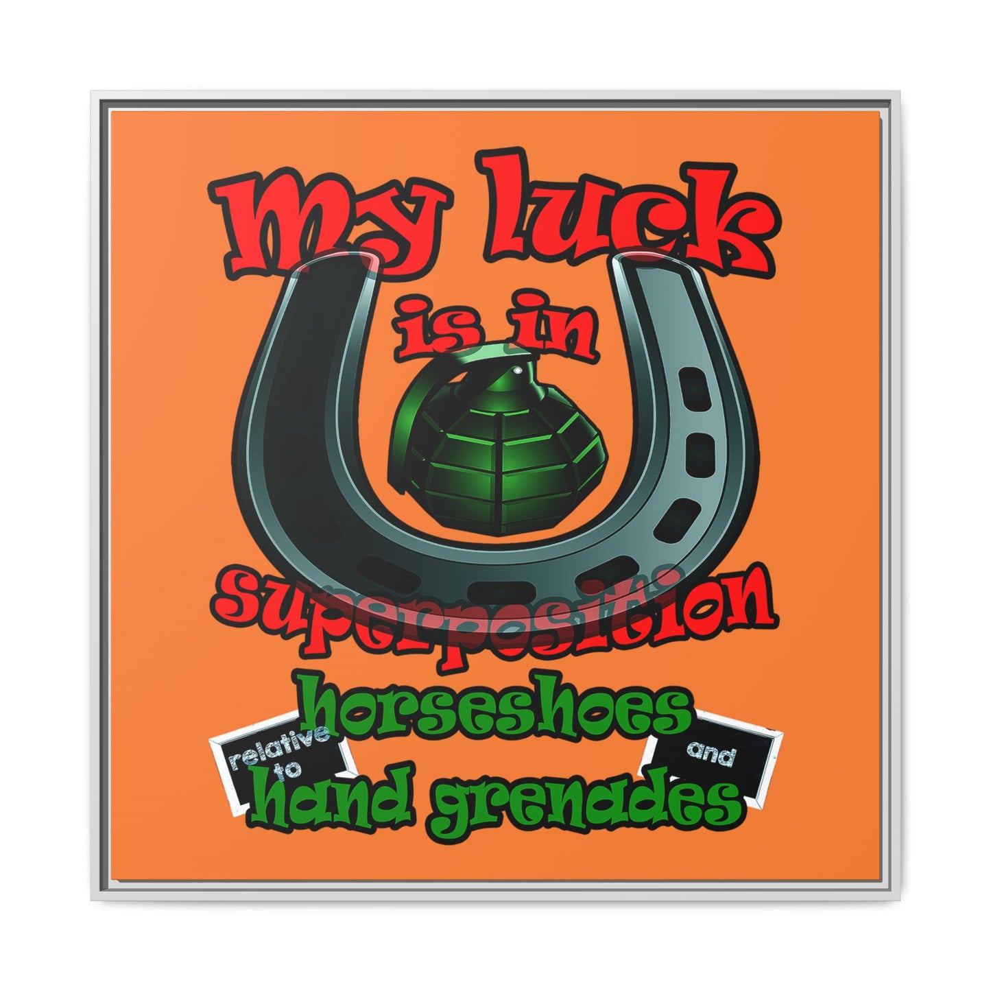 my luck - framed canvas art (crusta)