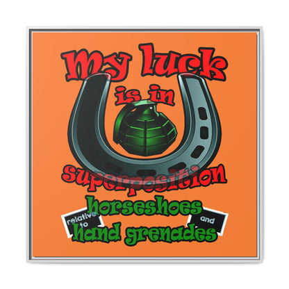 my luck - framed canvas art (crusta)