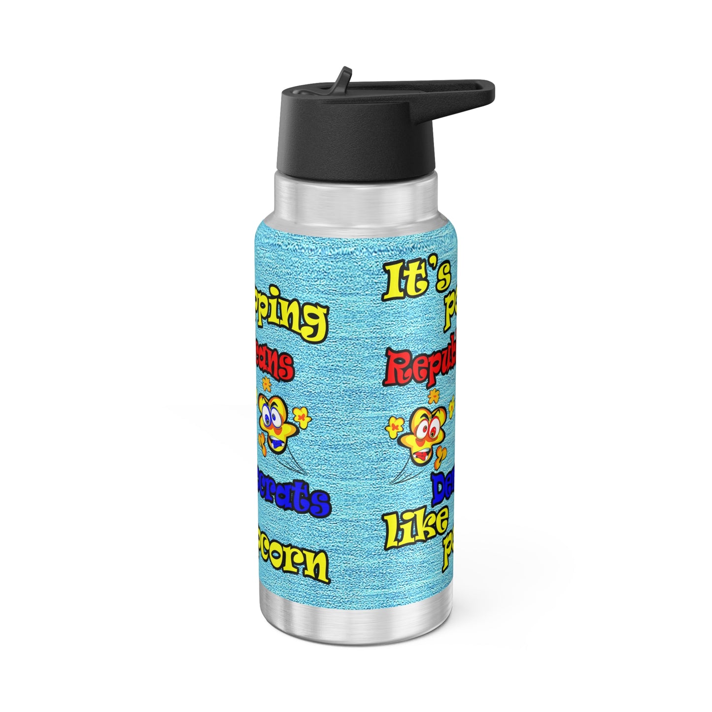 popping like popcorn - Gator Tumbler, 32oz  (faded blue)