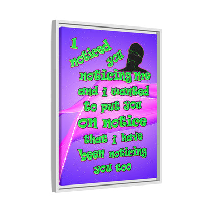 noticed you noticing - framed canvas art (purple-pink wave)