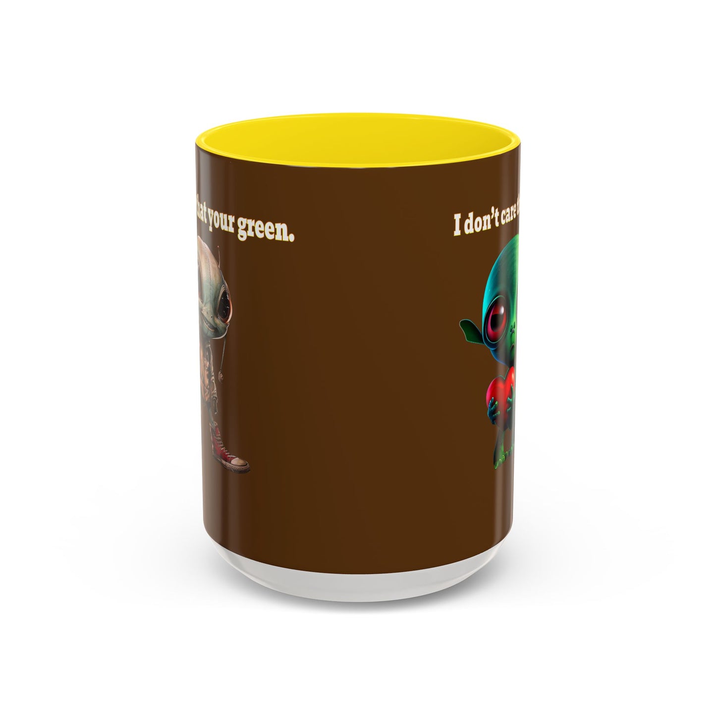 I don't care that your grey - Accent Mug (brown)