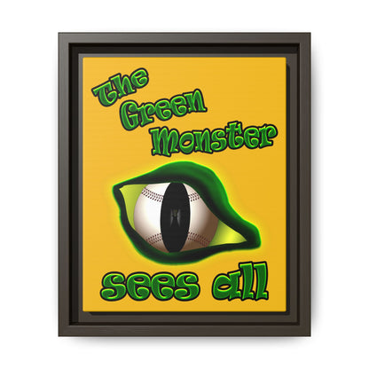 green monster - framed canvas art (yellow)