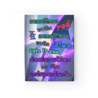 declaration of the independents - journal-lined (grey-pink wave)