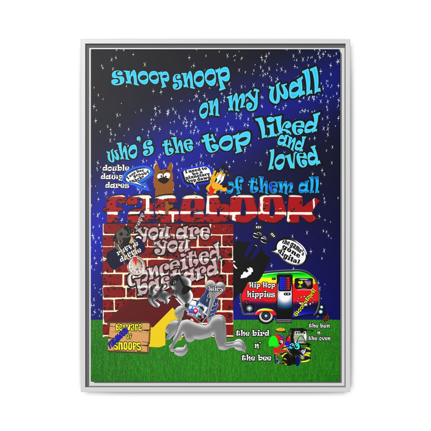 snoops - framed canvas art