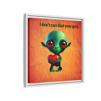 I don't care that your grey - framed canvas art (burnt orange)