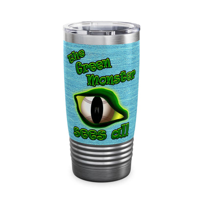 green monster - Ringneck Tumbler, 20oz (faded blue)