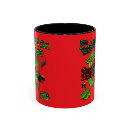 celtics logo - Accent Mug (red)