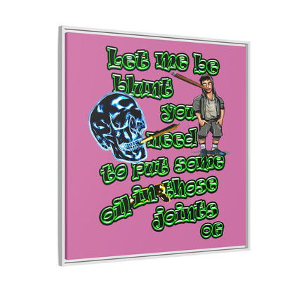 og - framed canvas art (light pink)