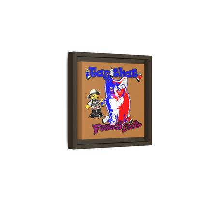 tag that - framed canvas art (light brown)