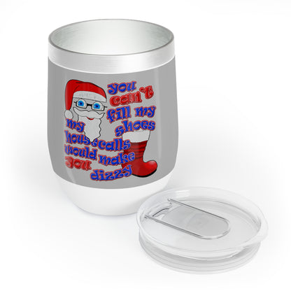 santa's shoes - Chill Wine Tumbler (light grey)