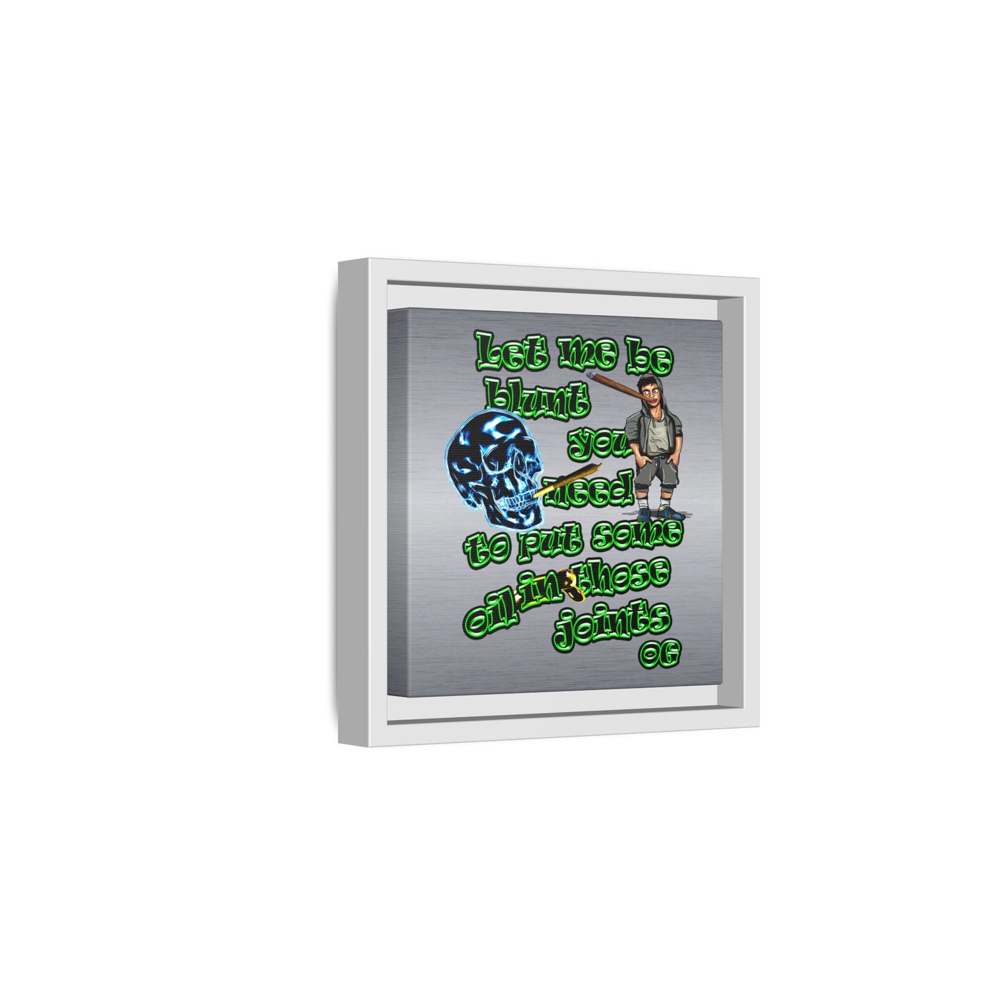 og - framed canvas art (brushed nickel)