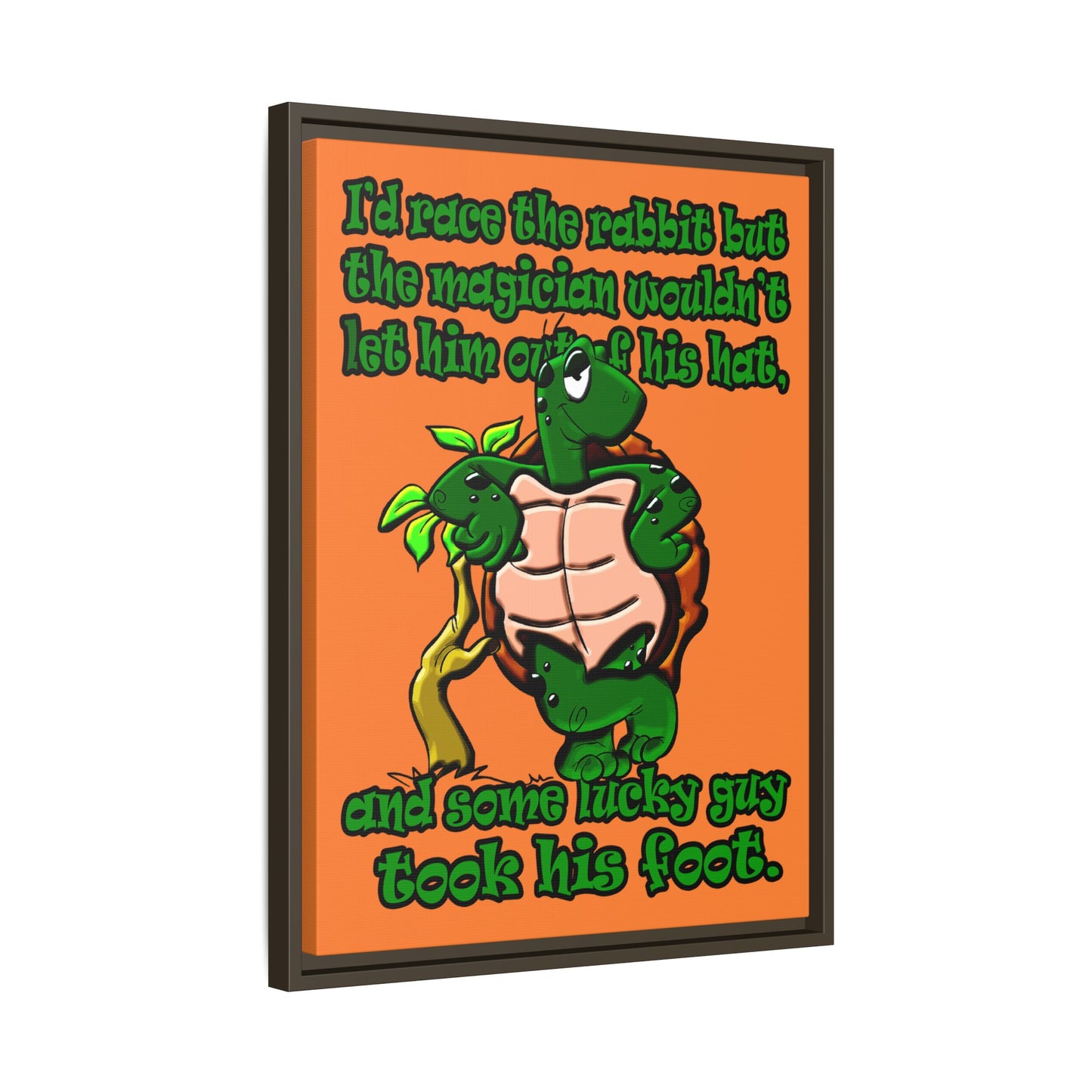 turtle race - framed canvas art (crusta)