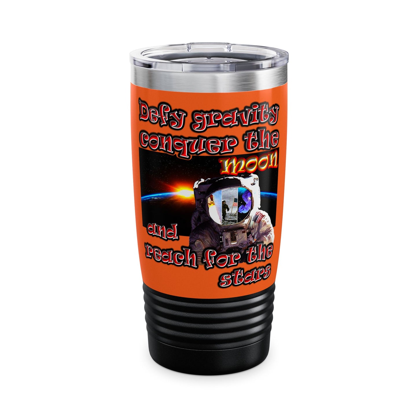defy conquer reach - Ringneck Tumbler, 20oz (orange)