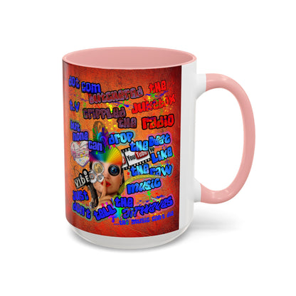 drop the beat - Accent Mug (burnt orange)