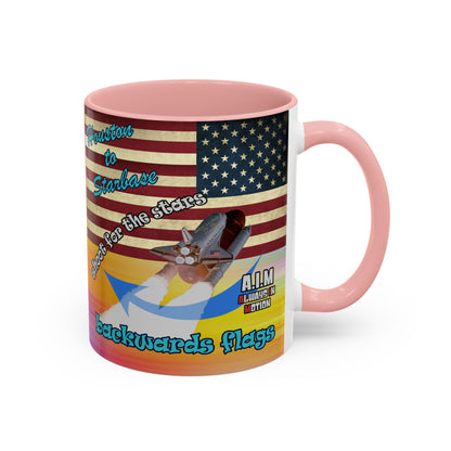 shoot for the stars - Accent Mug (color blur)