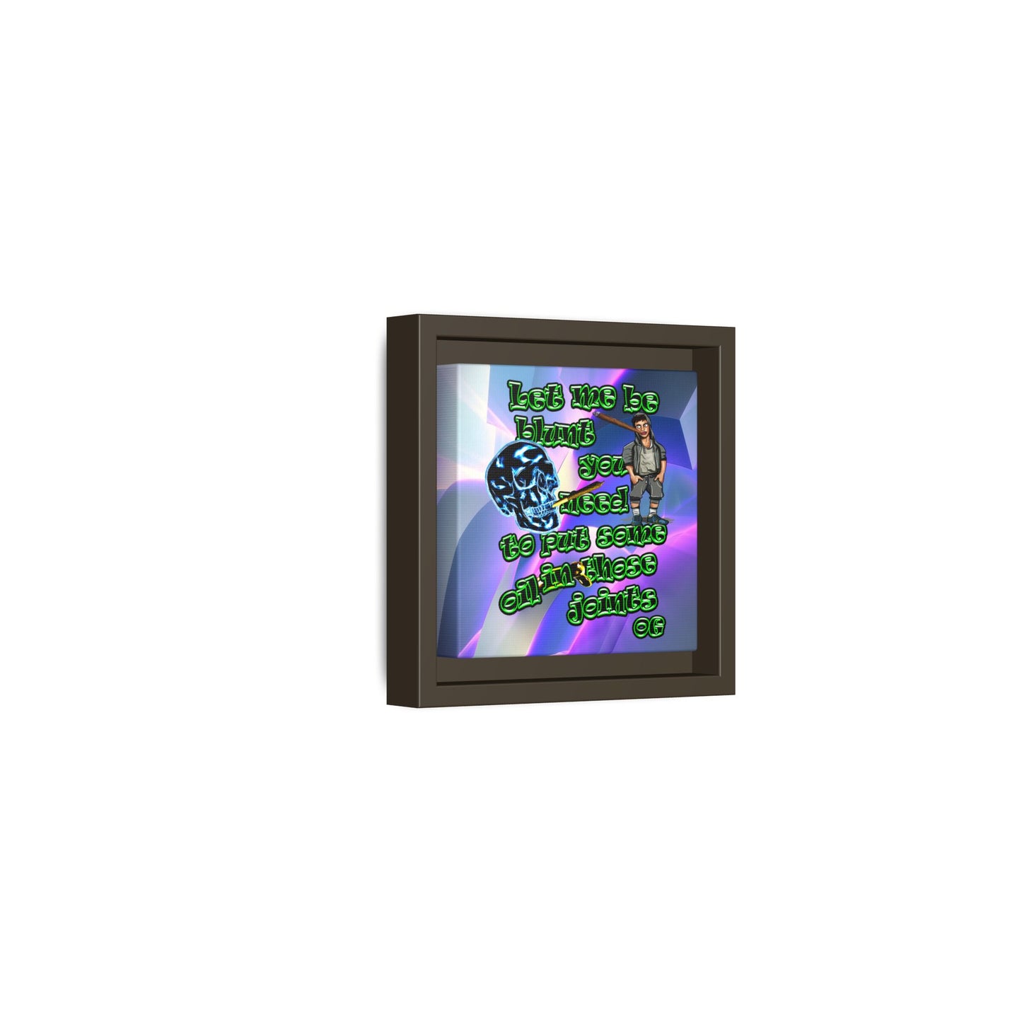 og - framed canvas art (grey-pink wave)