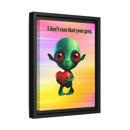 I don't care that your grey - framed canvas art (color blur)