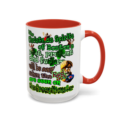 christmas spirits of boston - Accent Mug (white)