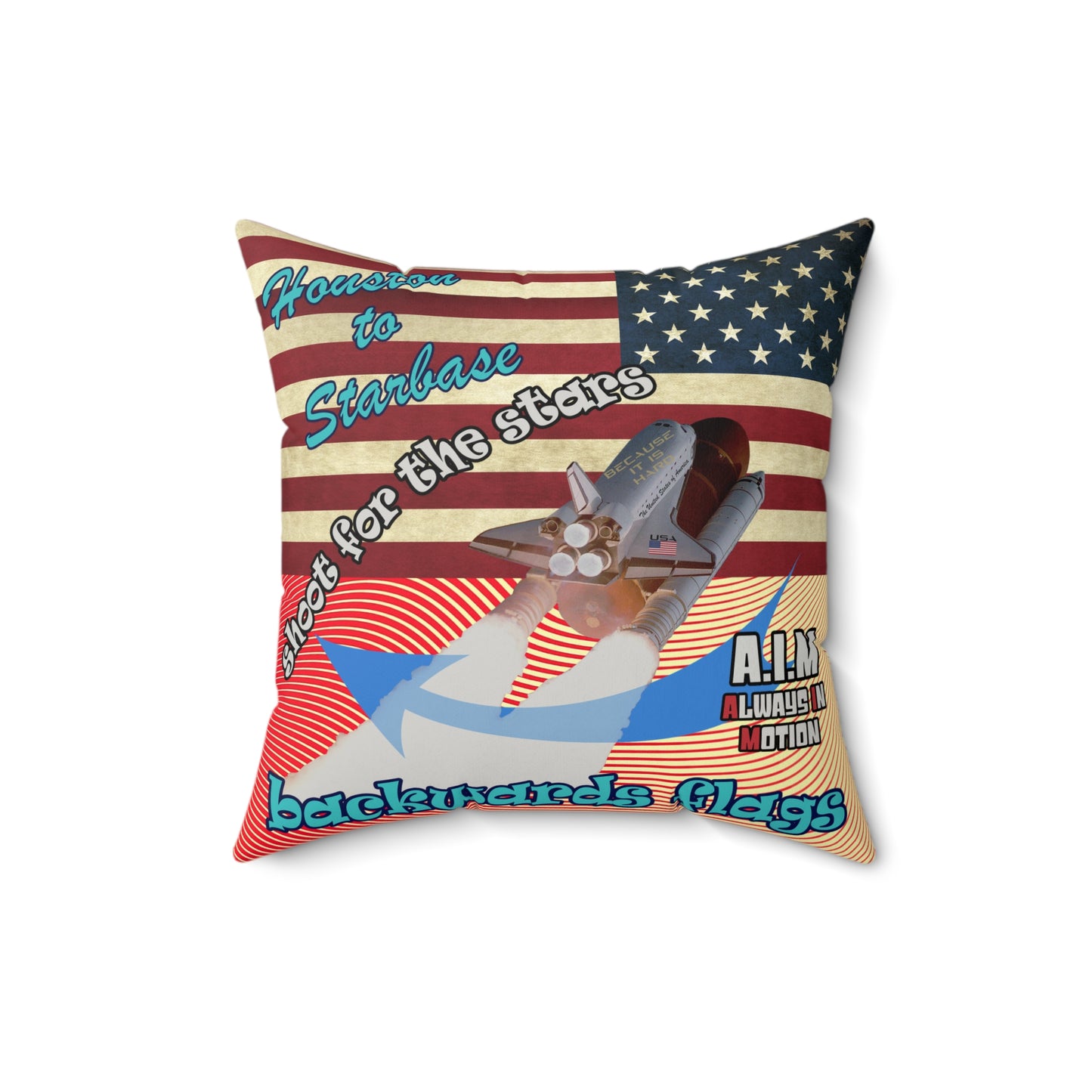 shoot for the stars - Faux Suede Square Pillow - (yellow-orange wave)