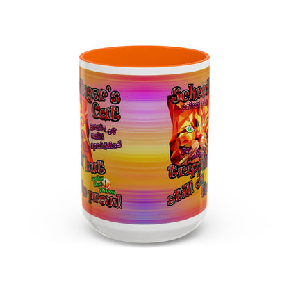 schrodinger's cat - Accent Mug (color blur)
